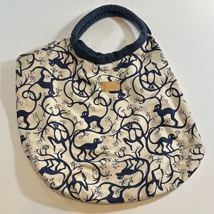 Lilly Pulitzer Boho Hobo Bag Purse & “Monkey Cocktails Cheers Shake It Up” Print